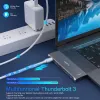 Hubs Mokin USB C محول المحول SD/TF Card Reader USB 3.0 PD100W Thunderbolt 3 محطة الإرساء لماك بوك برو جوي محمول ملحقات الكمبيوتر المحمول