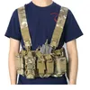 Gilet de chasse tactique en plein air gréement de poitrine molle molle ouverte de magazine de magazine sachette de porte-avions avec équipement de paintball de bandoulière