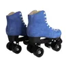 Skate à rouleaux à double ligne pour hommes et femmes, suède à chute de vache rétro, unisexe, 4 roues patines, patines sportifs en plein air, grande taille