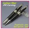 Fountain de carbone de luxe Série de personnages Grands personnages John F Kennedy Special Edition JFK Clip Rouleau Ballpoint Ballpoint Pens avec cadeau Bo6477720