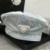 Denim Designer Beret Hat For Women Summer Mens Fashion P dopasowany kapelusz Buckle Ladies Luxury Berets Vailies Street Hats Caps Casquette