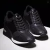 Scarpe fitness femminile 2024 primaverile cuneo tacco casual aumenta alte e bassa madre traspirante