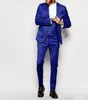 Ternos masculinos 2024 Moda Royal Blue Smart Casual para homens Empresas Slim Fit Blazer Hombre de alta qualidade Custom 3 peças Costume Homme