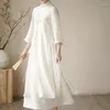 Ethnische Kleidung 2024 Frühling Sommer Qipao Kleid traditionelle chinesische Frauen Retro sanft verbessertes Feenstick