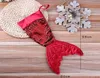 Tail di sirena a paillettes Calza di natale Fishtail Babbo Natale Candy Gift Borse Thoughers di Natale Calzone per la casa decorativa