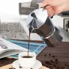 Espresso koffiezetapparaat Pot aluminium moka pot klassiek Italiaans koffiezetapparaat Stovetop Home Outdoor Moka Coffee Pot 100/150/300ml