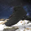 Wandelschoenen mannen sneeuw op blote voeten casual waterdichte outdoor werk niet-slip warme bont enkel plus voering voor koud weer