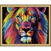 Kolorowy wzór zwierząt Drukuj Zestaw krzyżowy Streszczenie Art Animal Paint 14ct 11ct Zestaw haftu DIY Igle robak