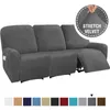 Tjock Real Velvet 1 2 3 4 Seat Anti Slip Recliner soffa täcker stretch liggande soffa slipcovers möbelskydd för husdjur