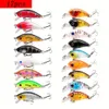 Lere de pêche ensemble Bait Hard Mini Minnow Swing Floating Crankbait Crazy Wobblers Artificial Bionic Crank Lures 240327