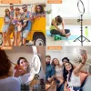 Lights 10" Selfie Ring Light with Tripod Stand 63"/160 cm Right Light with Stand Selfie Light for YouTube/Photography/Video/TIK Tok