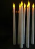 50 stcs LED -batterij bediende flikkerend flameless ivoor taper kaarslamp kandelaar Xmas Wedding Tafel Huiskerk Decor 28cmh S6262922