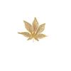 Real Gold Electroplated Zircon Maple Leaf Brooch, Light, Fashionable et haut de gamme, épingle de costume, créneaux nouveaux accessoires pour femmes