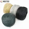 Meetee 100G/Roll Gold Silver Hilo de alambre brillante Hilo metalizado Metalizado DIY Cordel de tejido de tejido ACCESI con artesanías