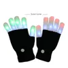 Guantes LED Light Up Finger Gloves Flashing Glove en el oscuro Halloween Dispositivo de baile de vestuario de Navidad Suministros de baile