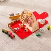 Baby Holzmontessori Spielzeug Scheunen Modell Stapelbalance Spielzeug Holzautos Tierblöcke Abnehmbare Puzzlespiele für Neugeborene Geschenk