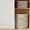 Retro Floral Wildflowers Dirty Laundry Basket Foldable Waterproof Home Organizer Basket Clothing Children Toy Storage Basket