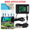 2-in-1 Combo pH & Temperature Meter Monitor Thermometer for Aquariums Hydroponics Aquaculture Replaceable BNC Electrode