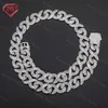 Hiphop Iced Out Miami Sterling Sier 16mm Custom Moissanite Cuban Link Chain