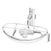 Monite Silver Oval Washbasin Washbasin Sottopiolaio Reciprone Vanity Lavello Vanitario Giallo Temuto Temuto Set di rubinetti in ottone Faucet in ottone