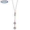 Hanger kettingen mode kettingen kristallen sieraden klaver blad bladeren ketting hanger lange trui draai ketting ketting voor vrouwen 240410