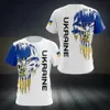 Ukraina flaggskjorta herr tshirt toppar ukrainska armé kamouflage kort ärm tröja sommaren oneck överdimensionerade streetwear manliga tees 240402