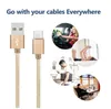 High Speed USB Cables Type C TO C Charging Adapter Data Sync Metal Phone line 0.48mm Thickness Strong Braided Charger