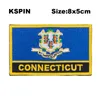 U.S.A Connecticut Maine New Jersey Delaware Michigan New Hampshire Vermont State National Flag Flag Embrods Patch Patch