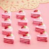 10 stks kleurrijke mix cake hars miniatuur bloemen snoep cake cabochons voor woning decor ambachtelijke accessoire diy poppen huis speelgoed