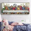 The Last Supper 3 Mönster Cross Stitch Kits Tryckt tygbroderi Set 11ct 14ct DIY Handgjorda juldekorationer för hemmet