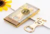 50pcslot 15th Design Golden beer bottle opener Number 15 opener for wedding Anniversary Birthday gifts2442823