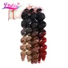 Lydia Synthetic Lose Wave 24 "Ombre Color Dancing Curly Hair Extensions Bulk Häkchen Latch Hook Braun Black Blonde