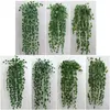 Weigao 1pcs 90cm hiedra plantas artificiales hojas verdes de la hoja de la jungla plantas artificiales artificiales para decoración