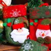 2017 Christmas Stocking Natal Decorações crianças Presente Candy Bag Papai Noel Socks Ornamentos de Árvores de Natal Papai Noel