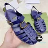 Designer sandalen jelly slippers vrouwen dubbele g sandalen platte gesp rubberen schoenen slippers