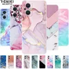 قضية Oppo Reno7 Lite 5g Cover Marble TPU Soft Silicone Phone Cases for Oppo Reno 7 Lite Case Reno7lite 2022 Clear Pumper