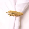 Créative Alloy Silver Feather Boucle de serviette New Western Restaurant Western Ring Placine Placing Buckle Hotel Table Decora