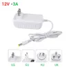 Adaptador de energia AC 110V 220V a DC 12V 12 volts Corrente elétrica real 1a 2a 3a Carregador de fonte de alimentação universal UE plugue dos EUA