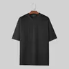 T-shirts pour hommes Incerun Tops 2024 Corée de style coréen DIAMPRE CONCEPTION T-SHIRTS Solides Camiseta à manches courtes simples décontractées S-5XL
