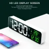 LED Digital Alarm Clock Watch for Bedrooms Table Digital Snooze Electronic USB Desktop Mirror Relógios Decoração de mesa em casa