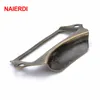 NAIERDI 5pcs Antique Brass Metal Label Pull Frame Handle File Name Card Holder For Furniture Cabinet Drawer Box Case Hardware