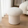 Nordic Ottomans Belle forme de champignon Tissu Art Art Cosmetic Designer Créativité Coup de chambre Meubles de chambre à coucher