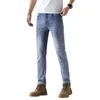 Designer de jeans masculin neuf pour Slim Fit Small Ft Trendy Blue Pantal GO1X XNJJ