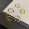 Anelli di design di fascia alta per donne v Gold CNC Precision Edition Edizione Sundazione Single Diamond Love Ring Coppia Simple Coppia Matching Ring Original 1: 1