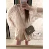 Knits de mujer Smock Smock de dos piezas de pura noche blanca tuberoe Tubberosa pesada camisa de sol jacquard halter hembra verano suelto 2024