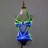 LED RAVE TOY FULL COLOR PIXEL LED LIGHTSジャケットジャズバーDS新しいセクシーなスーツDJビキニナイトクラブゴーリードダンサーグループダンスコスチューム240410