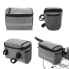 Cycling Bike Bicycle Insulated Front Bag MTB Bike Handlebar Bag Basket Pannier Cooler Bag with Reflective Strip