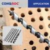 Spiral-Flute Auger Drill Bits Set Hex Shank Length-230mm 6-Size Diameter-6&8&10&12&14&20mm Self-Centering Woodworking Pole Bits