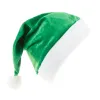 Crianças unissex adultas do adulto Papai Noel Cap Hat Christmas para Wowen Man Natal Cap Green Headwear Velvet Cosplay adereços