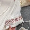 Boho Beach Covers для женщин Tops Robe Cotton Rayon Vintage Ethnic вышивка летняя блуз